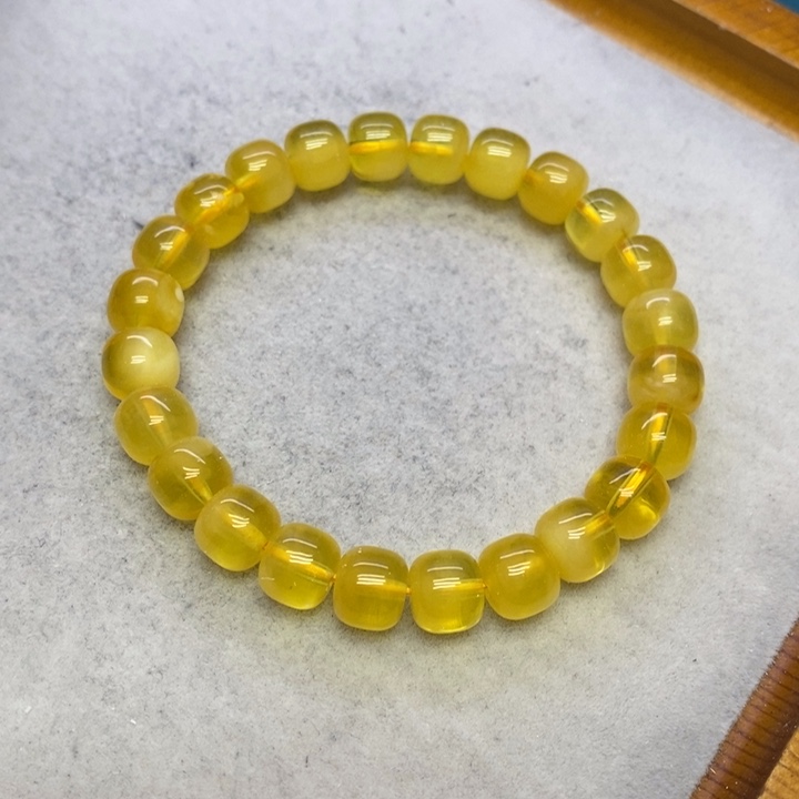 蜜蜡裸石未镶嵌手串