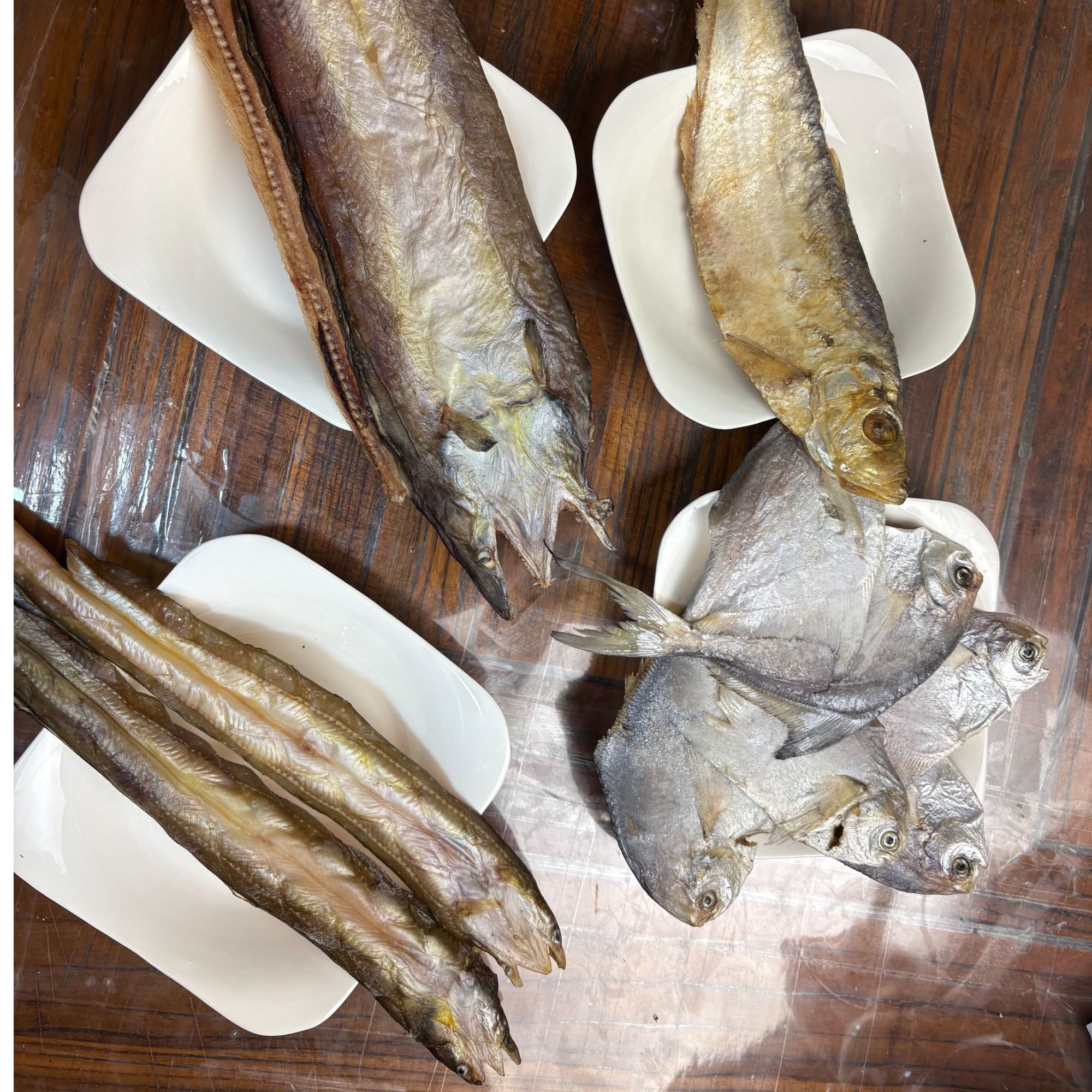 尝鲜福利沙鳗鱼干2条咸鳓鱼1条海鳗干1条鲳鱼干2条
