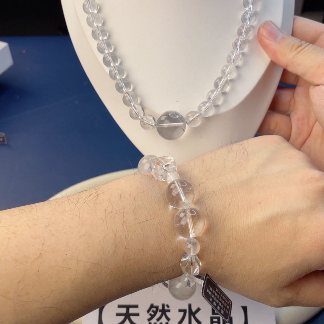 水晶手链银S925镶嵌