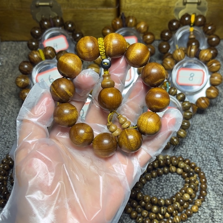 楠木（金丝楠）手串/手链枯木红油水波2.0