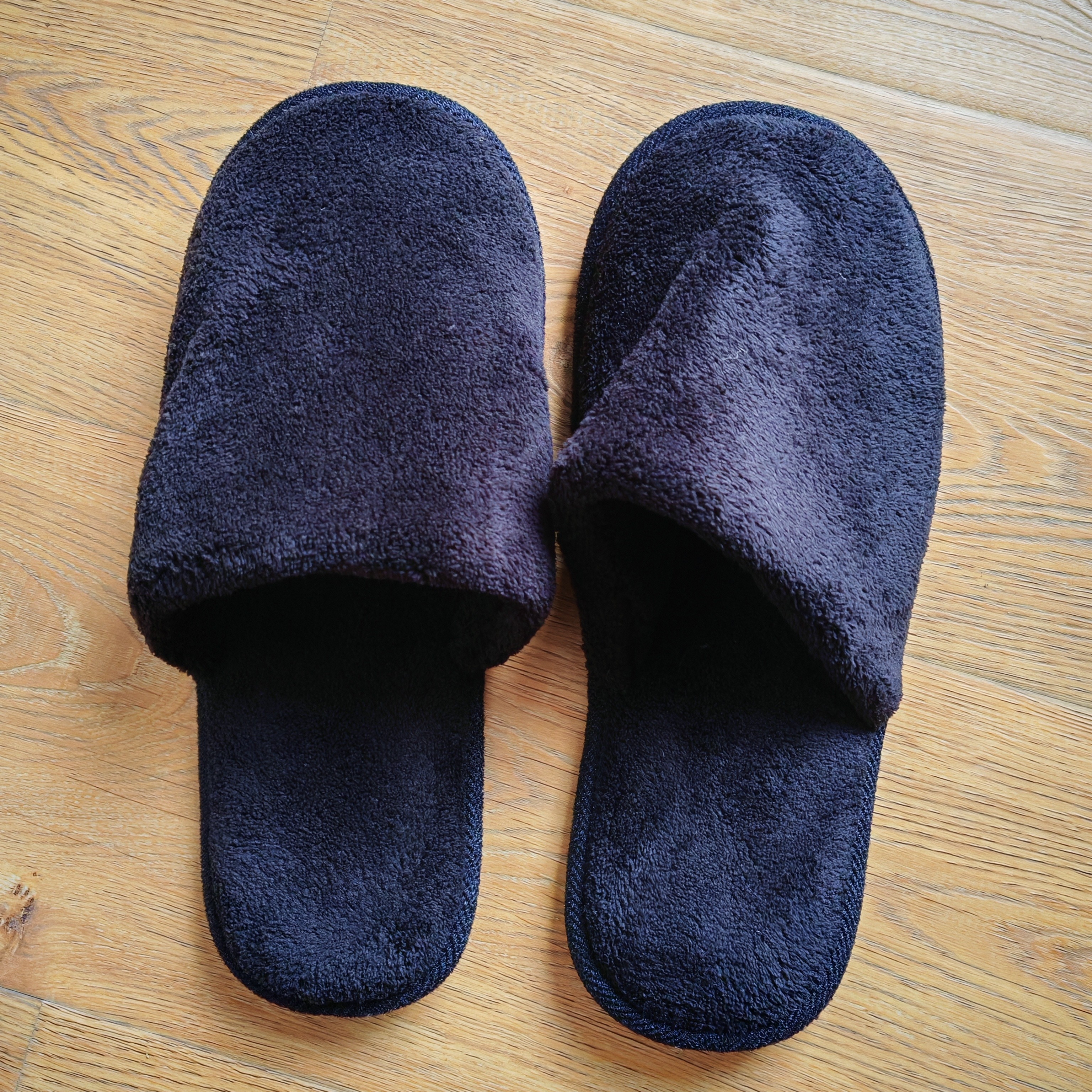 批发价日式黑色法莱绒宾馆家居室内日式地板拖鞋五大五小发10双