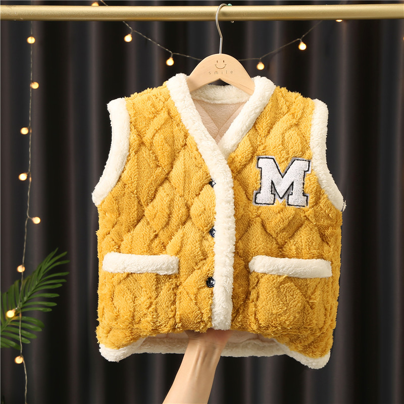 【儿童夹棉加厚马甲】男女童马甲秋冬加绒夹棉加厚保暖马夹宝宝坎肩