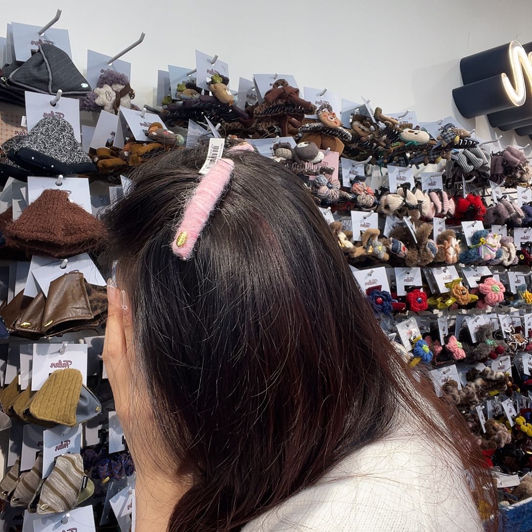 非金属20 倒叉梳 粉色毛线