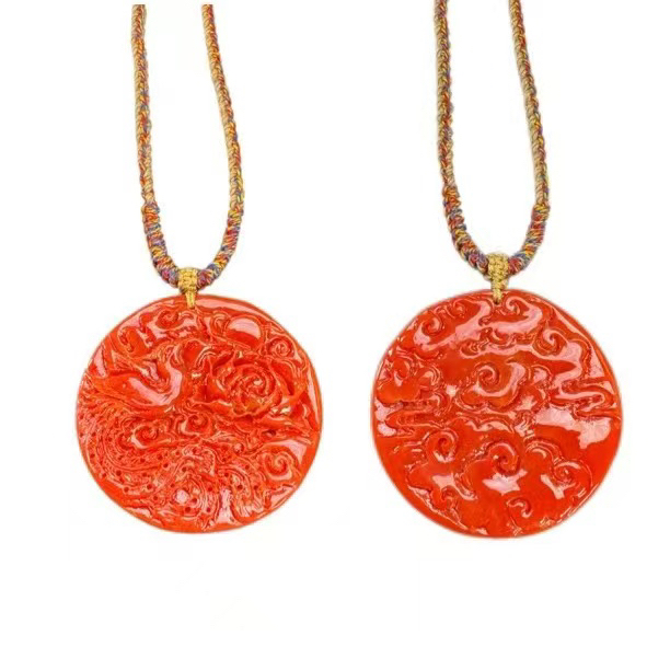  【陈阳专属】. 深海红凤凰牡丹吊坠 A124-CDN-2A