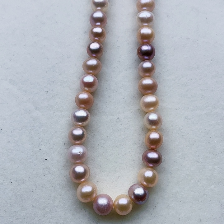 淡水珍珠颈饰未镶嵌卡8➕极光糖果色