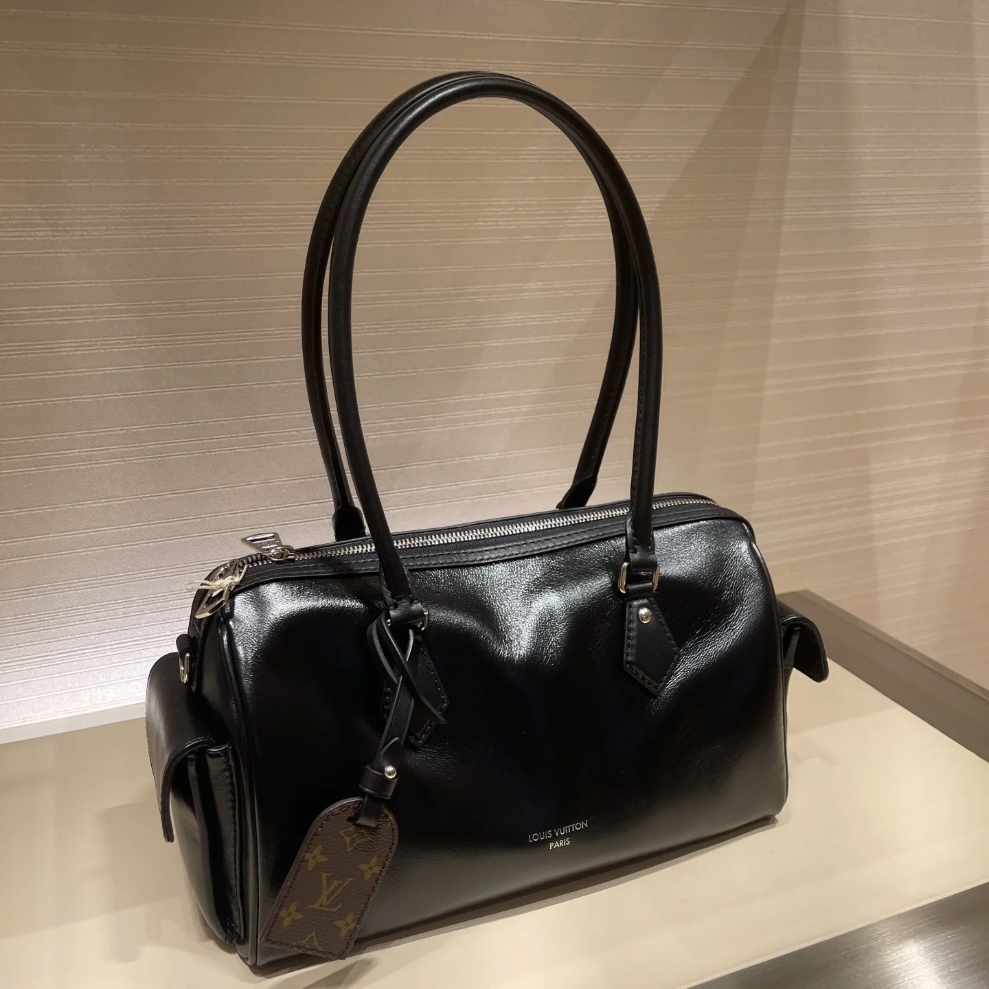 未使用 LouisVuitton/路易威登 speedy cargo vibi 黑色羊皮 全套