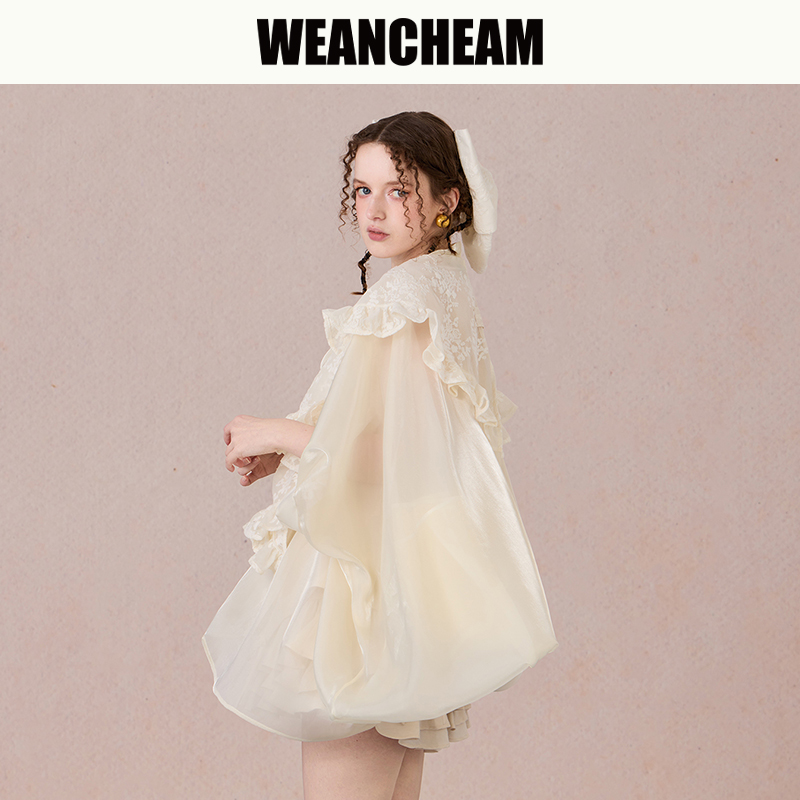 WEANCHEAM未未姆神隐之夏欧若风披肩袍式外套穿搭好物W15CXT030