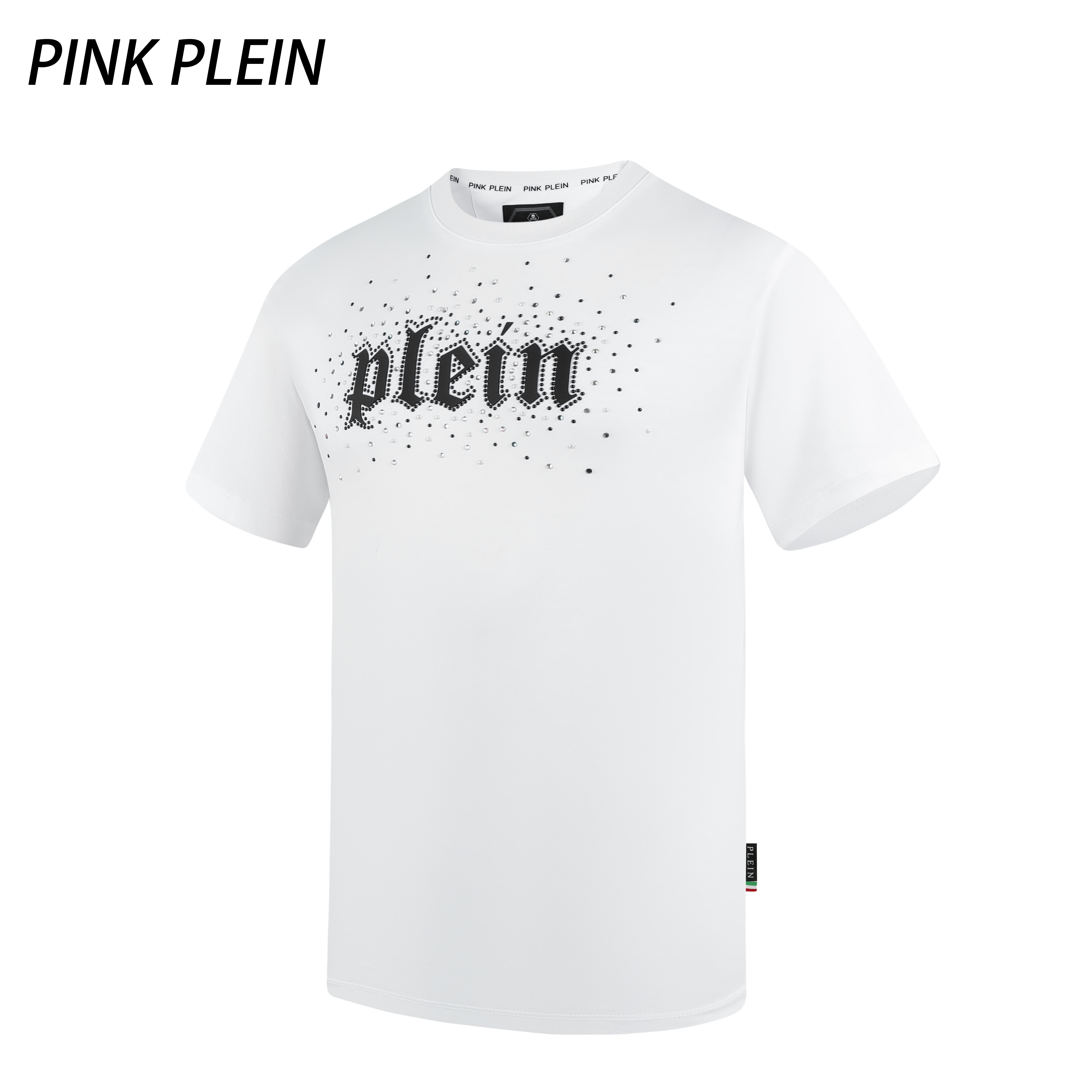 PINKPLEIN烫钻507系列PP高端设计T恤夏季2025新款圆领短袖潮流男