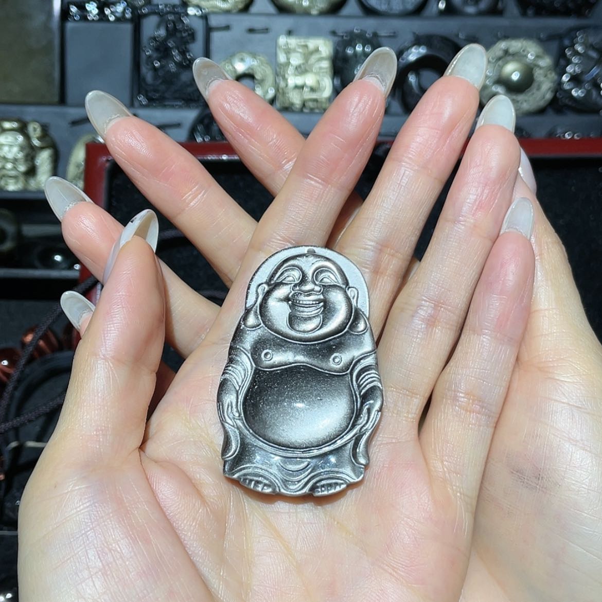 【闪购商品】未镶嵌黑曜岩吊坠(不含链)一**人