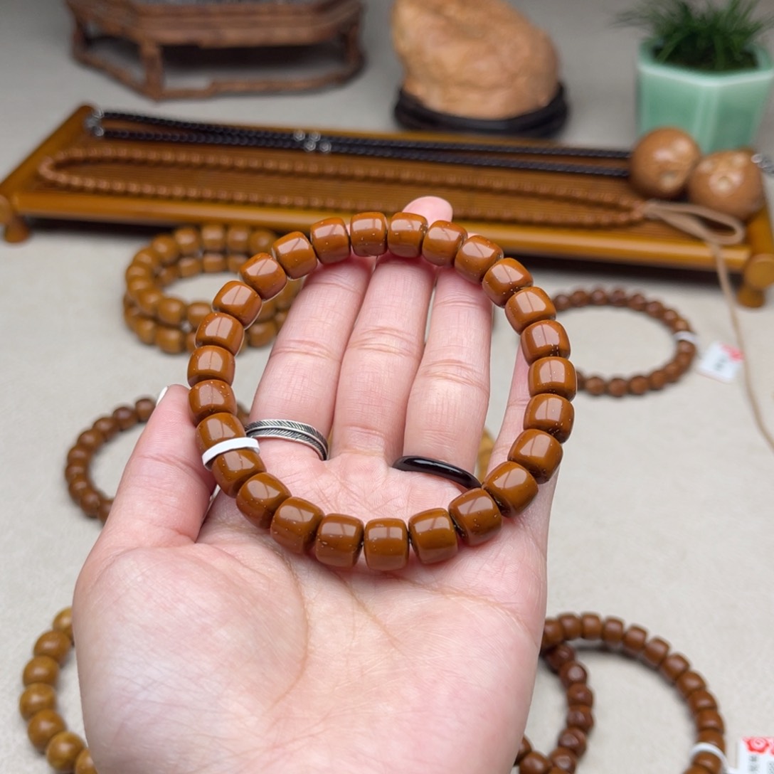 紫金鼠手串遗*！10实心短轴