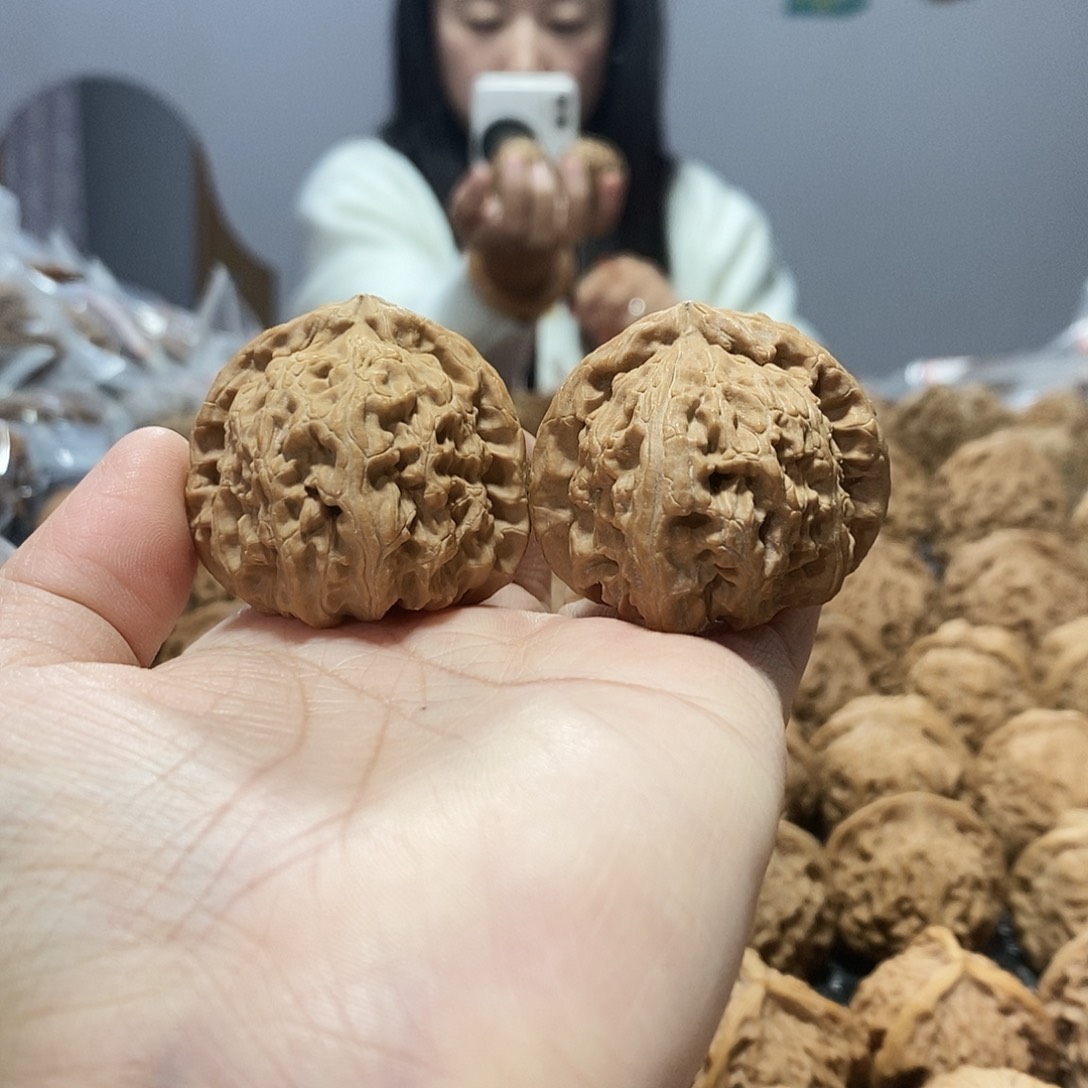 过***～吊坠文玩核桃白狮子40