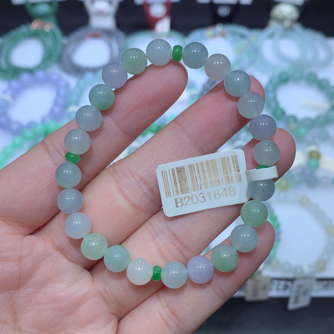 翡翠未镶嵌手串天然