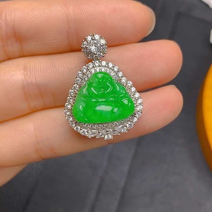 翡翠银S925镶嵌颈饰