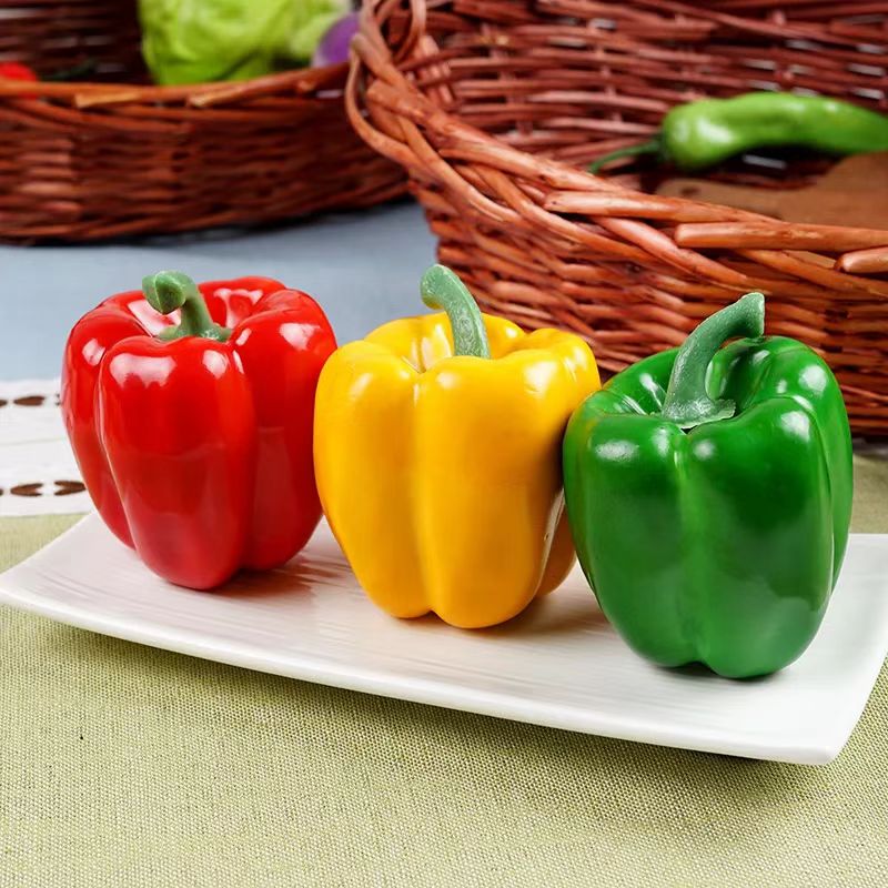 仿真蔬菜模型01辣椒菜椒果蔬食物食品摆件展厅橱窗装饰拍摄道具