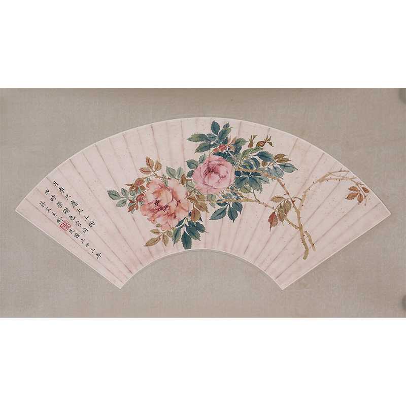 宋美龄-花卉作品-52x18cm