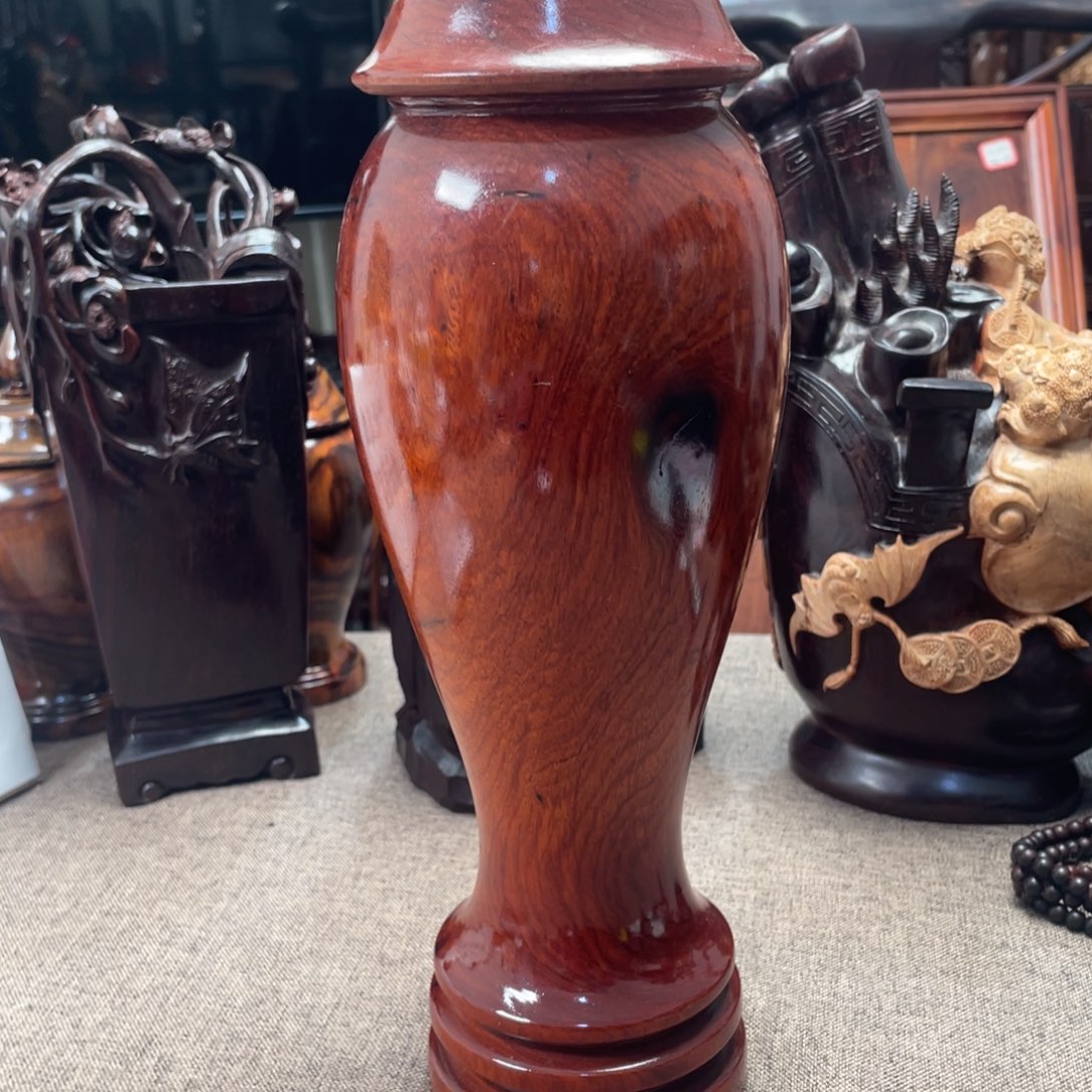 大果紫檀（缅甸花梨）将军罐