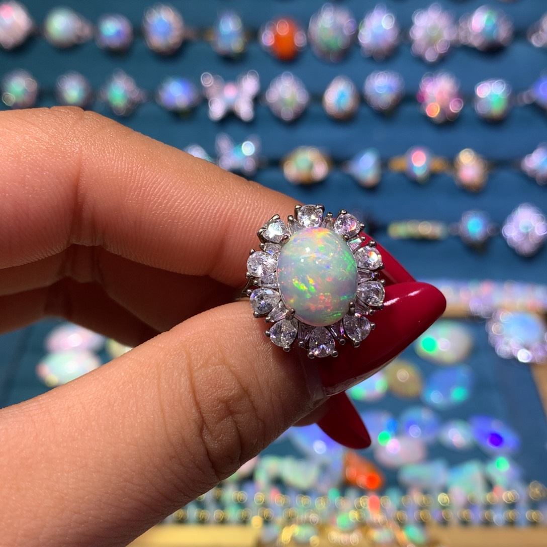 欧泊银S925镶嵌戒指款