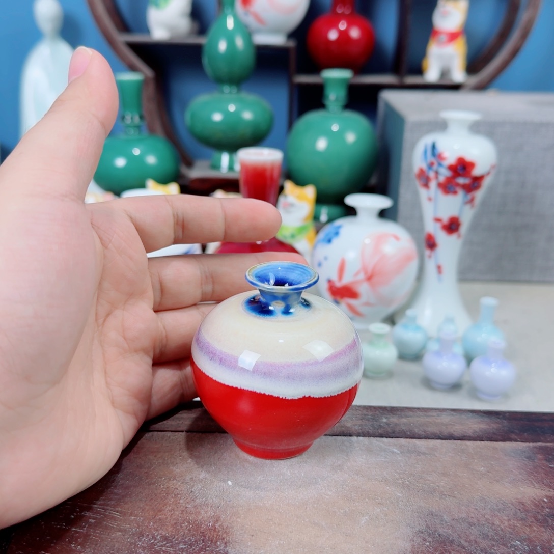 陶瓷手工小花器摆件