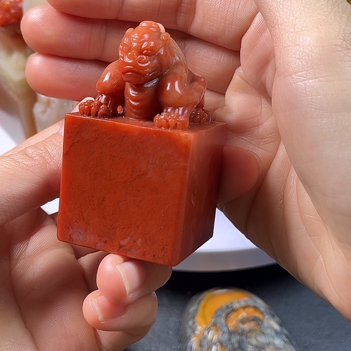 用***9寿山石手把件把玩件