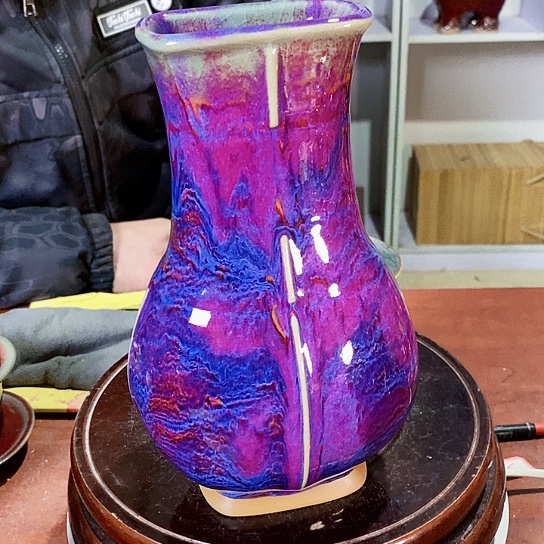 摆件尚峰钧窑作品瓶摆件