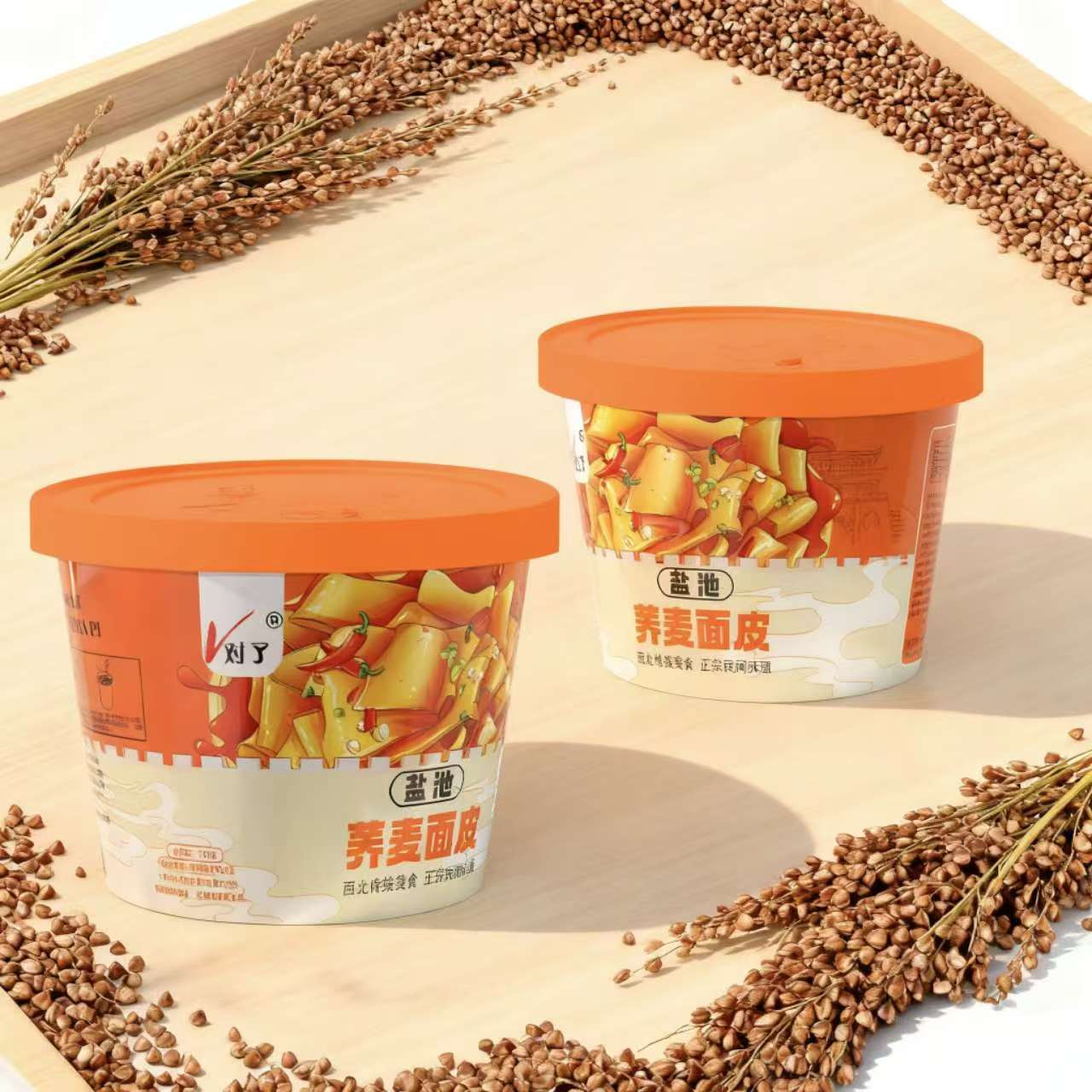 荞麦面皮速食免煮夜宵方便面皮
