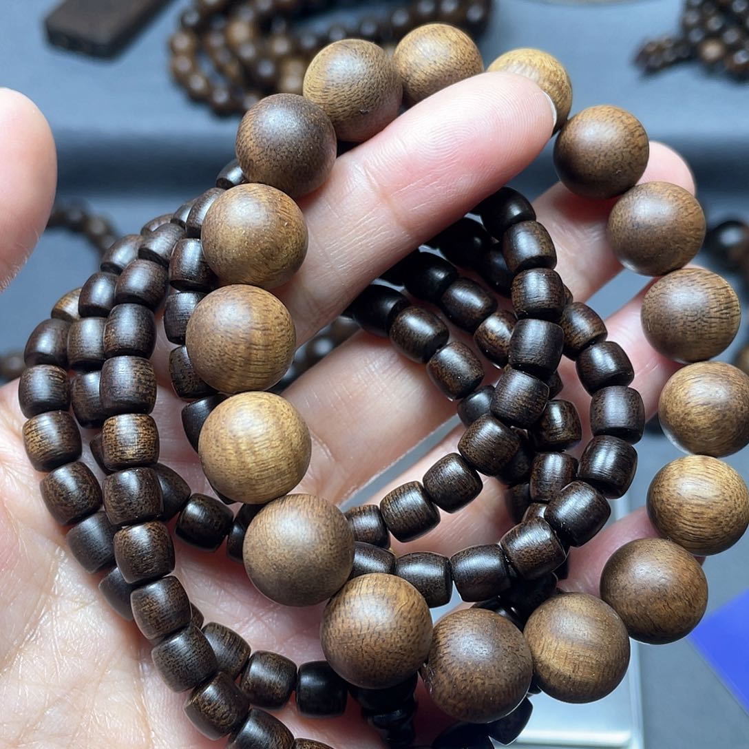 沉香手串芽庄白棋0.7