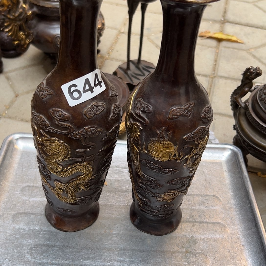 顺***部黄铜摆件，文房摆件