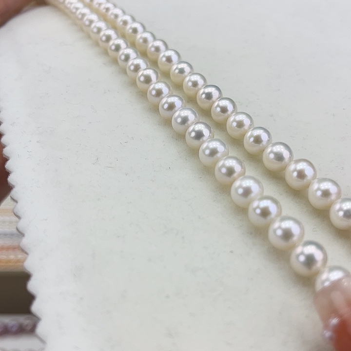 淡水珍珠颈饰银S925镶嵌6-7极光炫彩