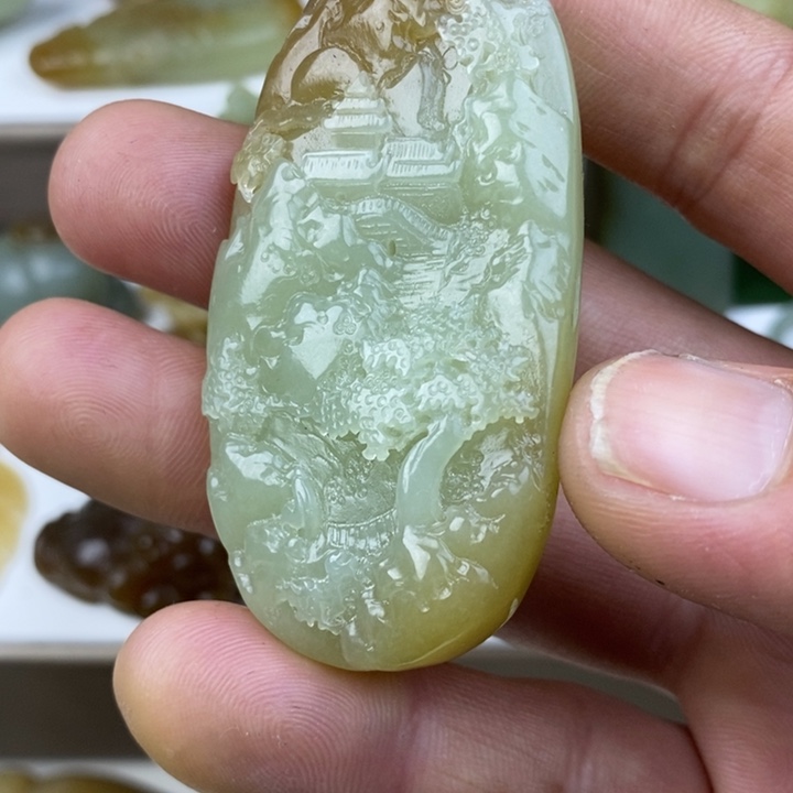 和田玉未镶嵌颈饰