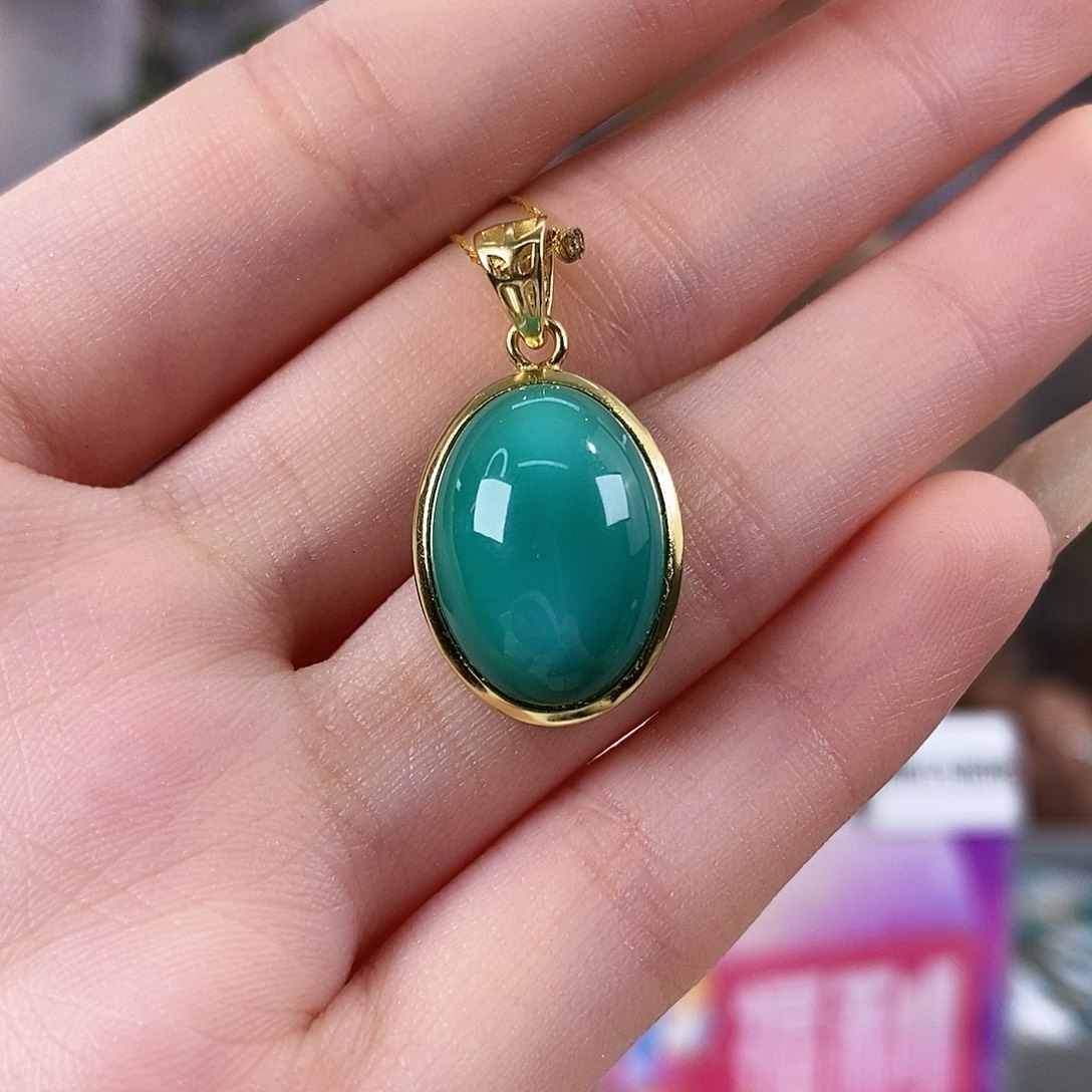 绿松石银S925镀金镶嵌珠宝奇石