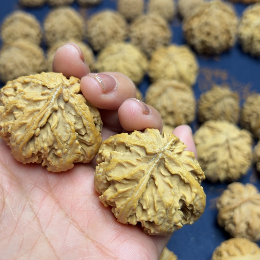 文玩核桃把件青*秦岭野生植物核桃