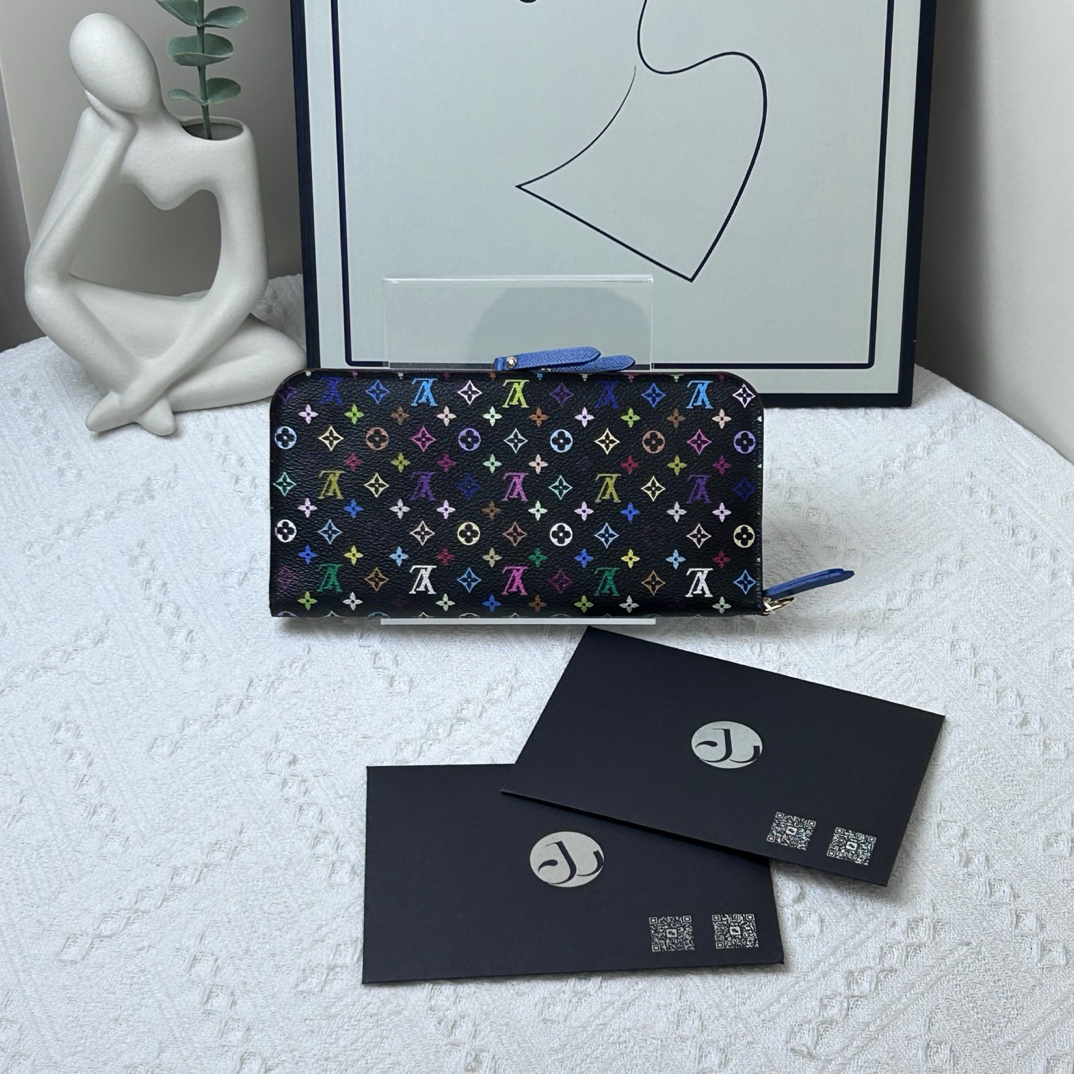 95新 LouisVuitton/路易威登 钱包黑三彩 13年/JW5448