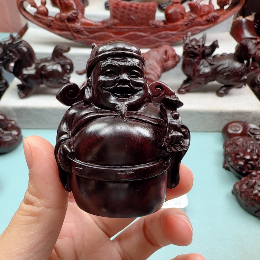 小叶紫檀把件水*金富星