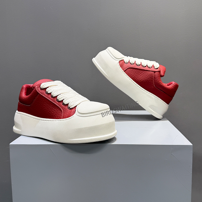 爆款男鞋2025秋冬新款潮流板鞋休闲棉鞋厚底增高小白鞋男士老爹鞋