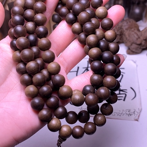 檀香木手串/手链真*檀香阴沉1.0/108横纹满纹