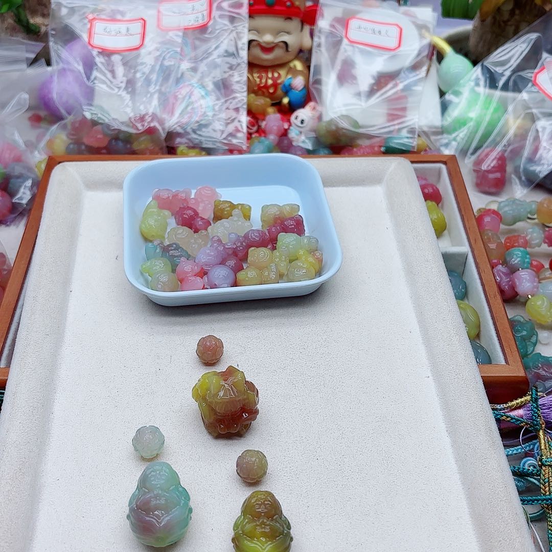 开***冰玛瑙/玉髓未镶嵌手链盐源25