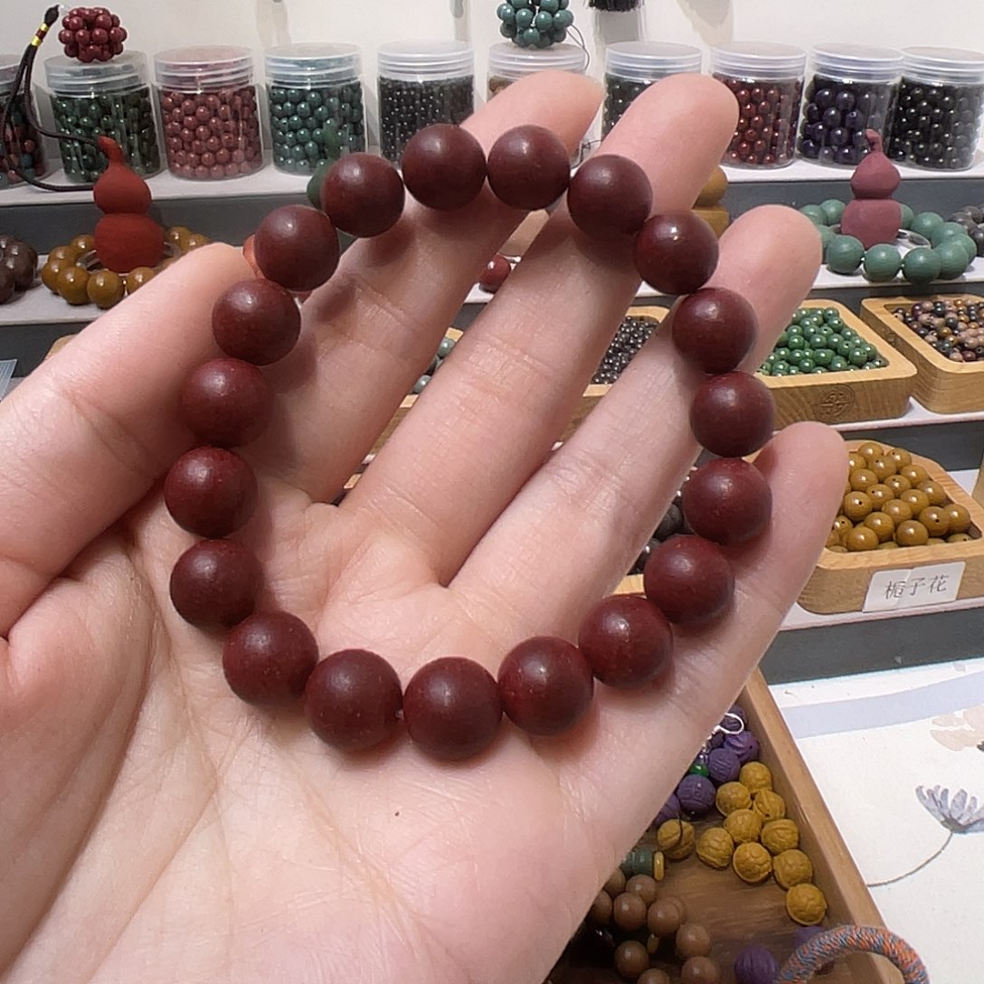 泥塑合香珠红麝1.0单圈
