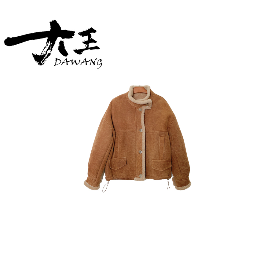 DAWANG | 2025设计师款洋气皮毛一体短款外套a833