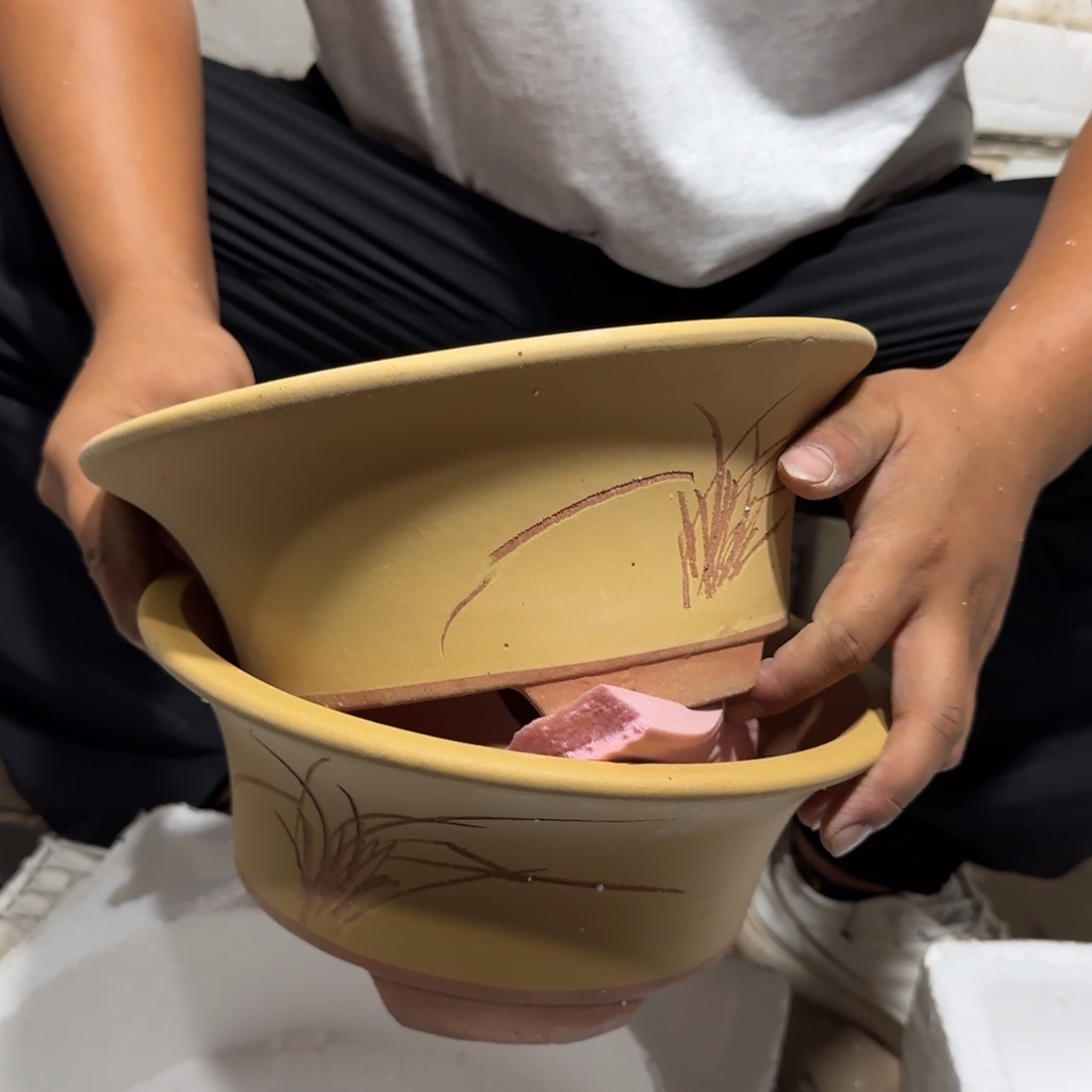 紫砂花盆口径22厘米