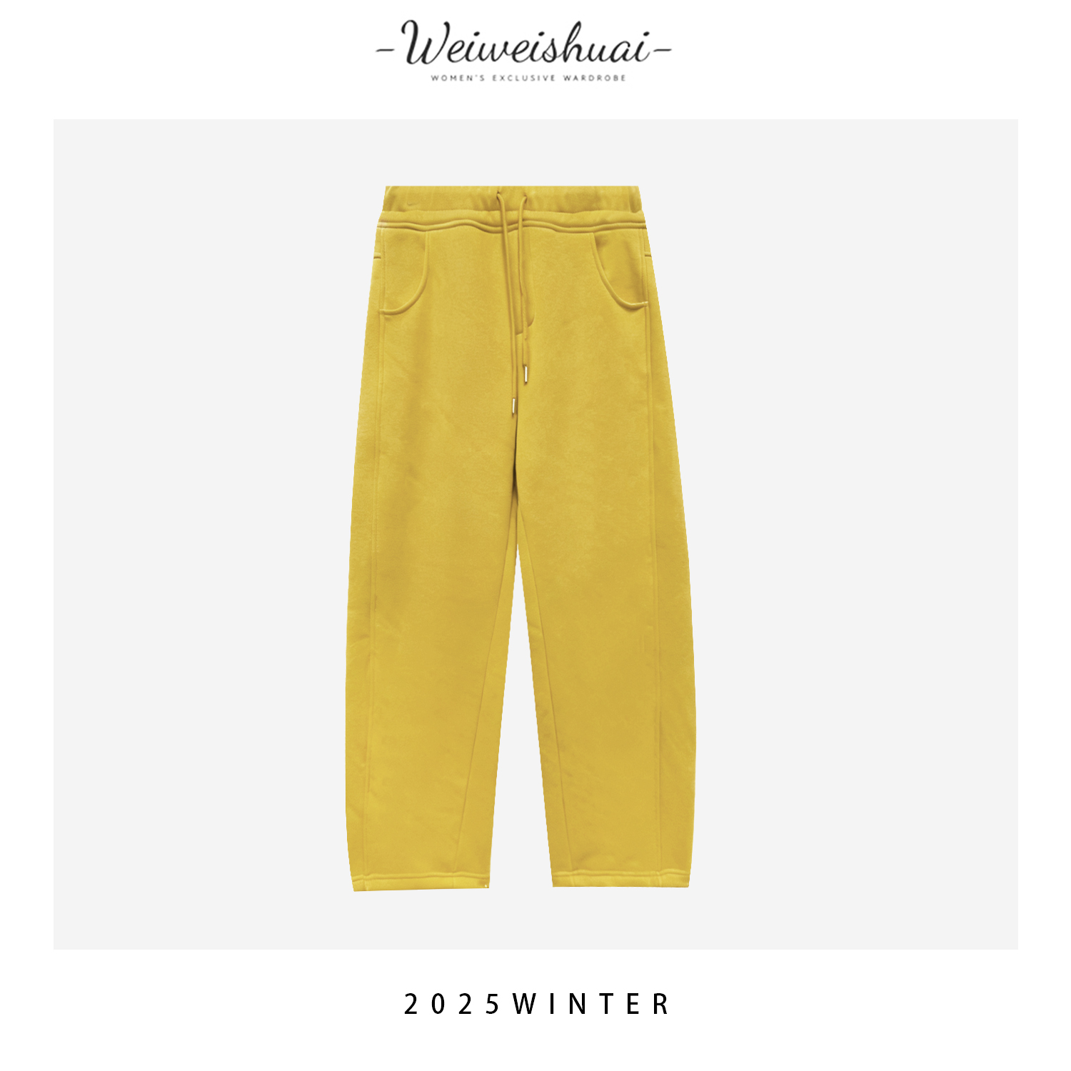 抽绳休闲裤简约加绒加厚款休闲厚款冬季百搭运动舒适直筒时尚宽松