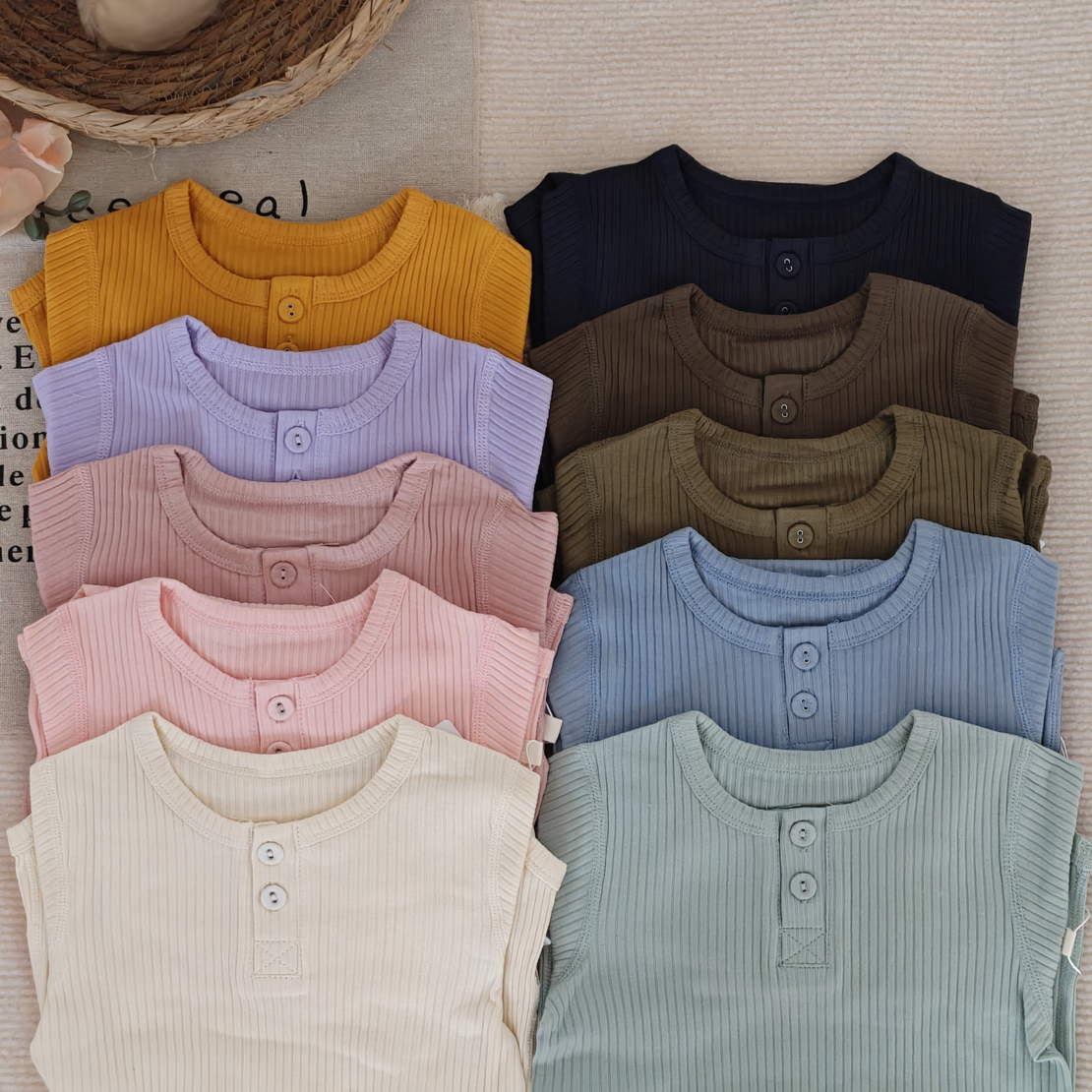 ODUDUKODS【超舒服M家纯色包屁衣】