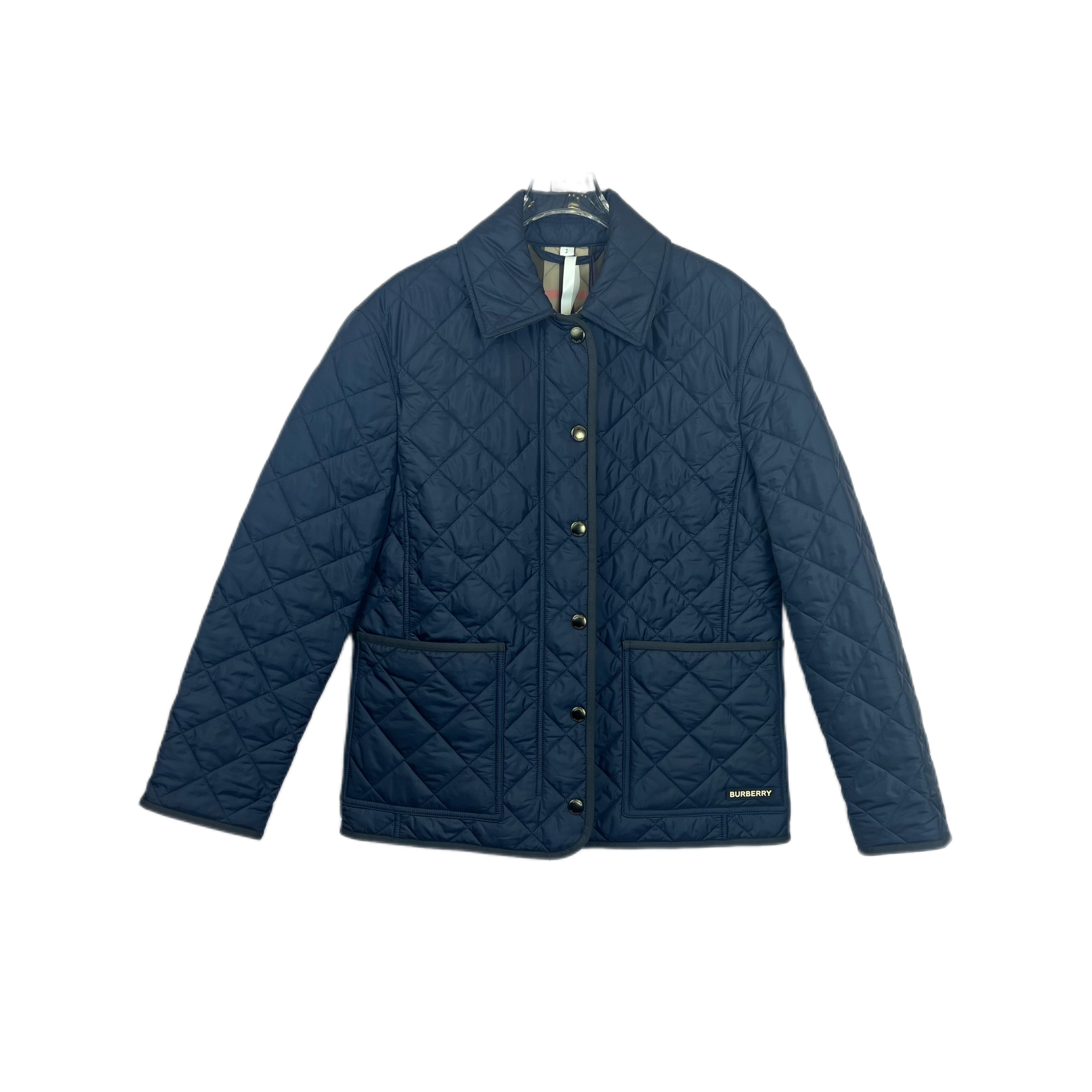 99新 BURBERRY/博柏利 012178  经典菱格纹纽扣棉服 S码