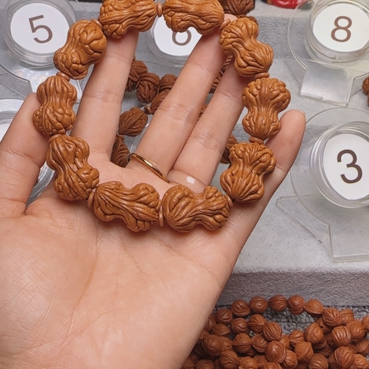 桃核手串龙纹桃核