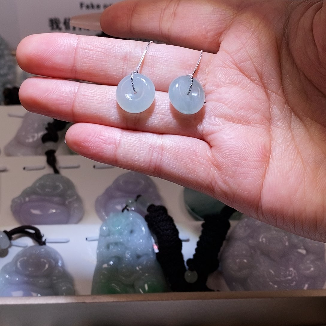 翡翠颈饰银S925镶嵌翡翠13