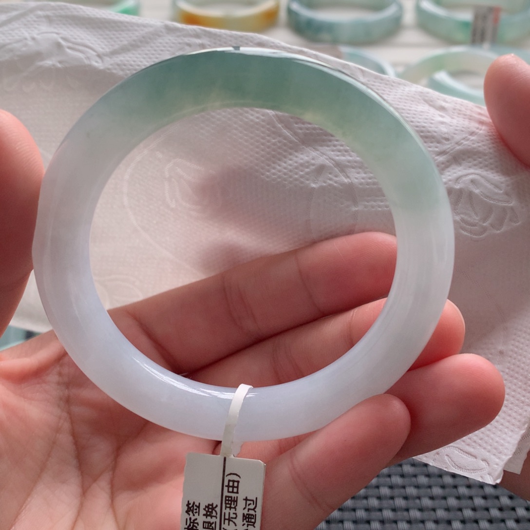 翡翠手镯未镶嵌1号-54.5