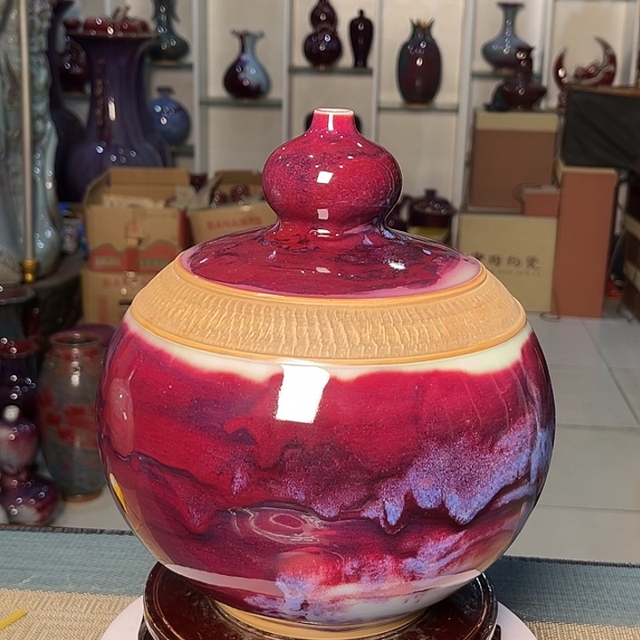 行***者钧瓷瓷片钧瓷摆件钧瓷摆件