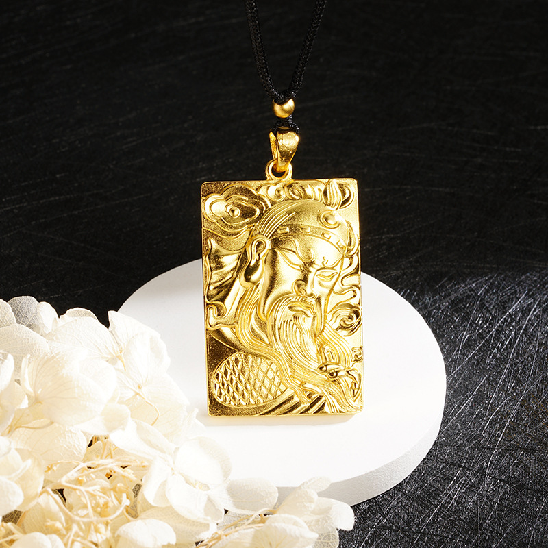 关公方牌项链复古中国风气质轻奢关羽项链2025年新款时尚首饰品