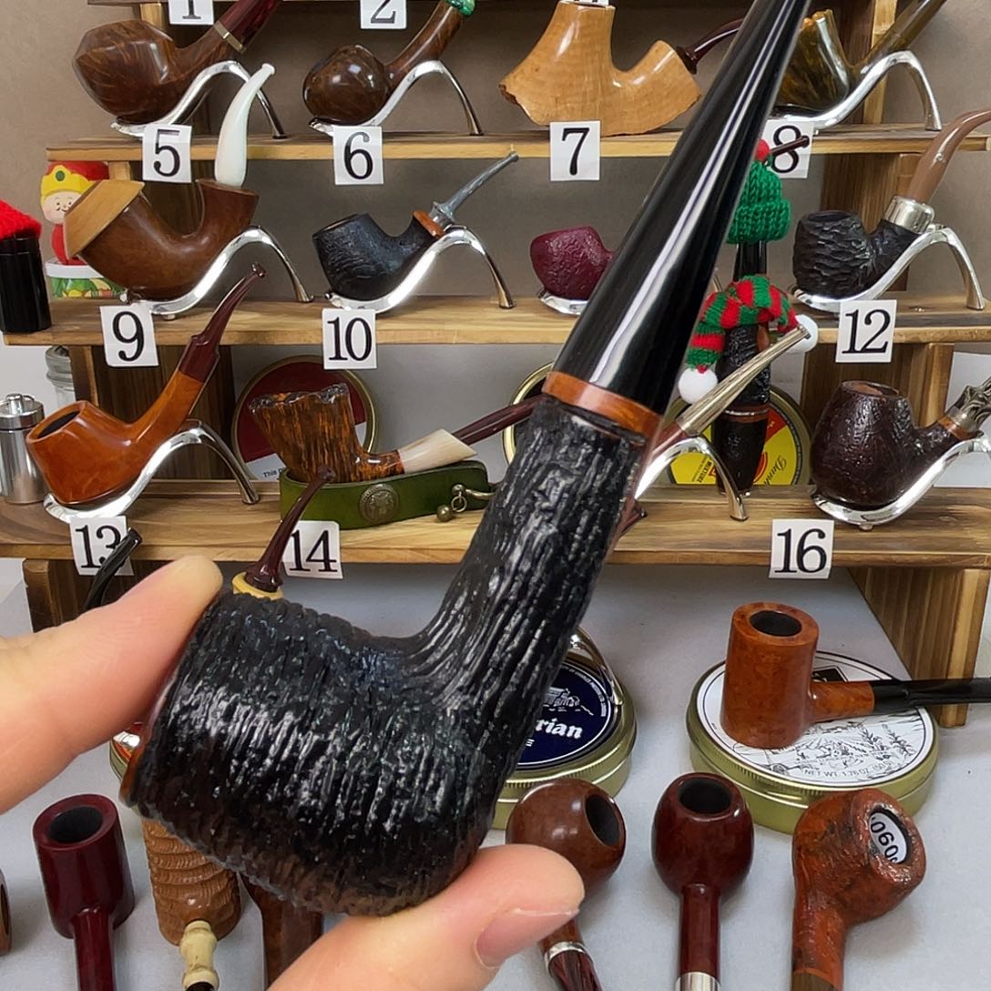 小***波石楠木手工烟斗撞球9mm