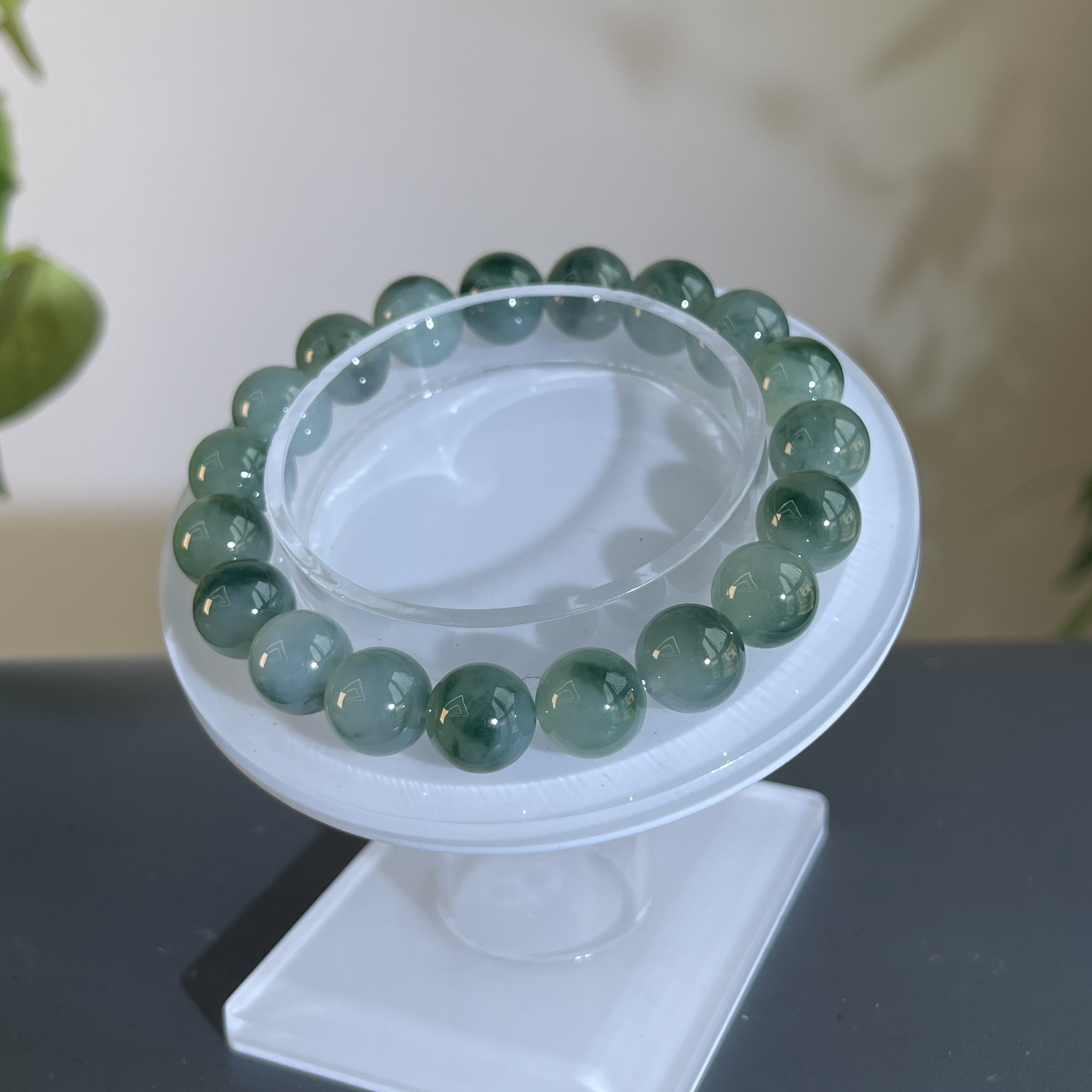 JXW25-144 天然翡翠缅甸A货 翡翠手串