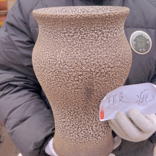 紫砂花盆微瑕高32口18———-